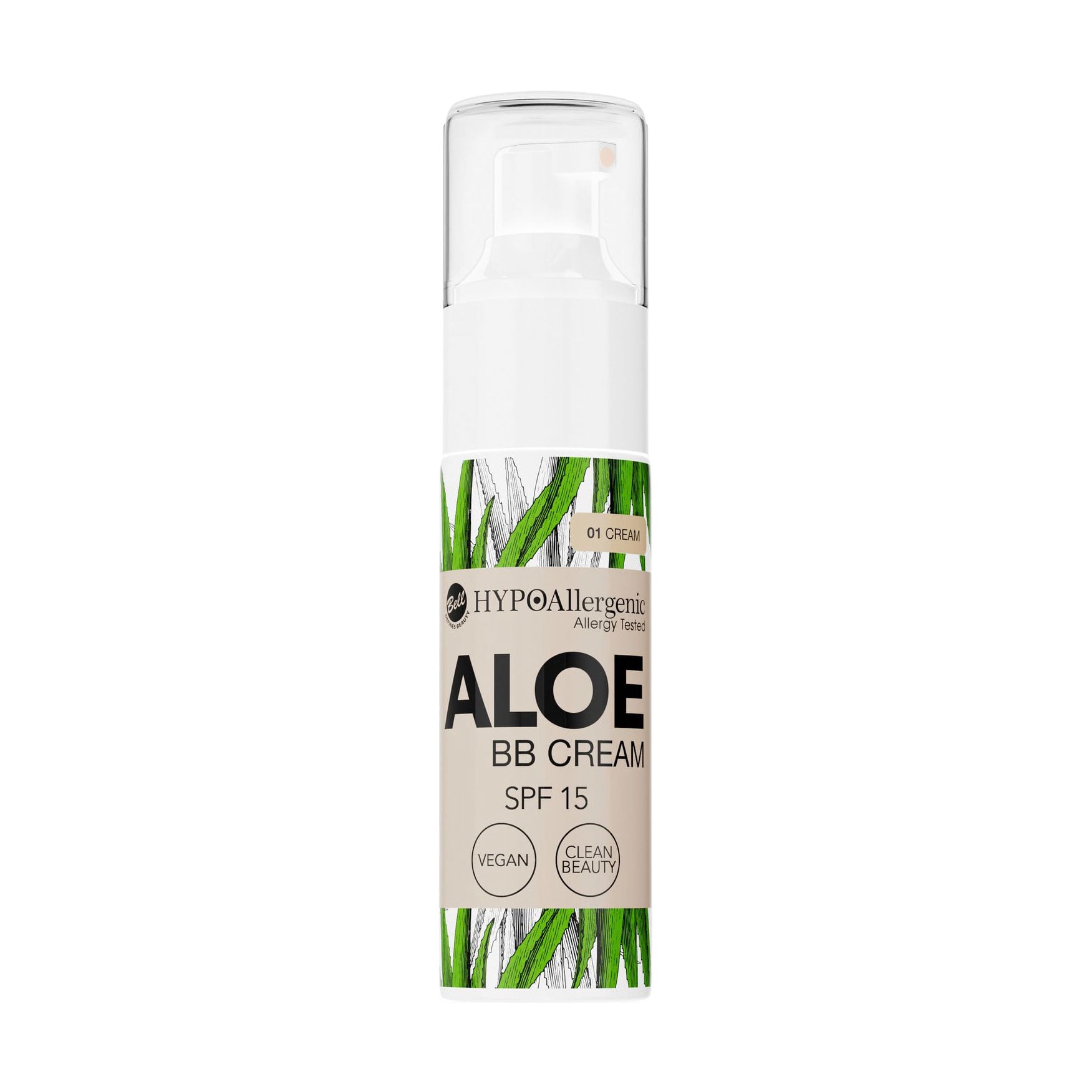 BB-крем для обличчя Bell HypoAllergenic Aloe BB Cream SPF 15, 01 Cream, 20 г